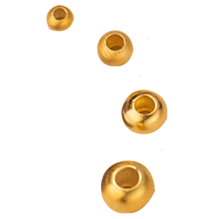 S925银古法银珠子金色散珠圆珠手链项链隔珠diy串珠饰品材料配件