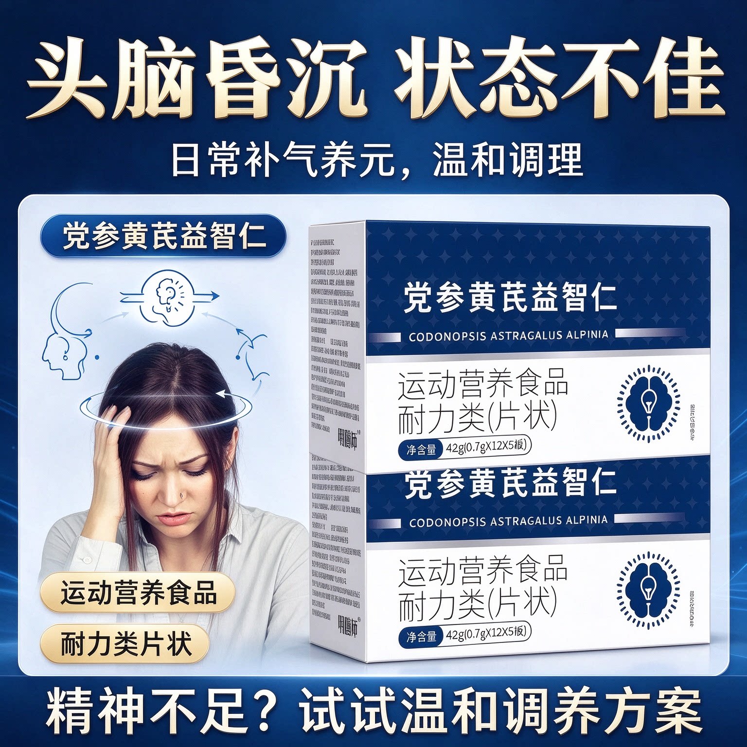 万合健脑舒宝党参黄芪益智仁片