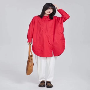 翠色嘉人2026春季通勤文艺大码中长款不规则设计上衣衬衫裙84025