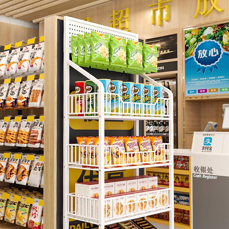 超市小卖部文具店双面置物架散装零食货架小食品展示架商用陈列架