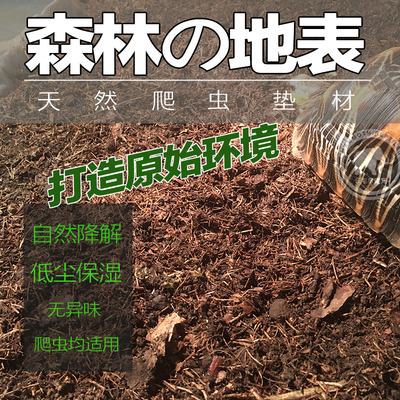 爬宠垫材陆龟蜥蜴蛇角蛙乌龟爬虫自然森林地表土原生态垫材