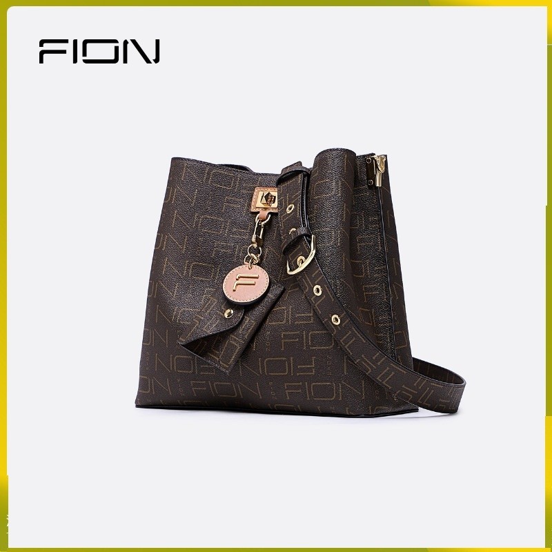 fion/菲安妮大容量老花包多用水桶包 斜挎手提单肩包faafifs22