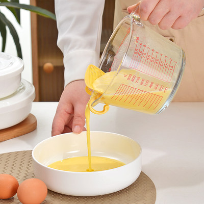 耐高温玻璃量杯带刻度淘米神器家用打鸡蛋烘焙专用打蛋杯打蛋碗