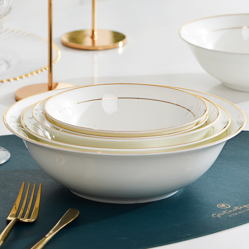 骨瓷大汤碗陶瓷斗碗沙拉碗米饭碗盛菜碗汤碗面碗粉碗可微波餐具