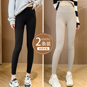 德绒打底裤 保暖裤 女可外穿加绒加厚显瘦裤 秋裤 子高腰收腹弹力修身
