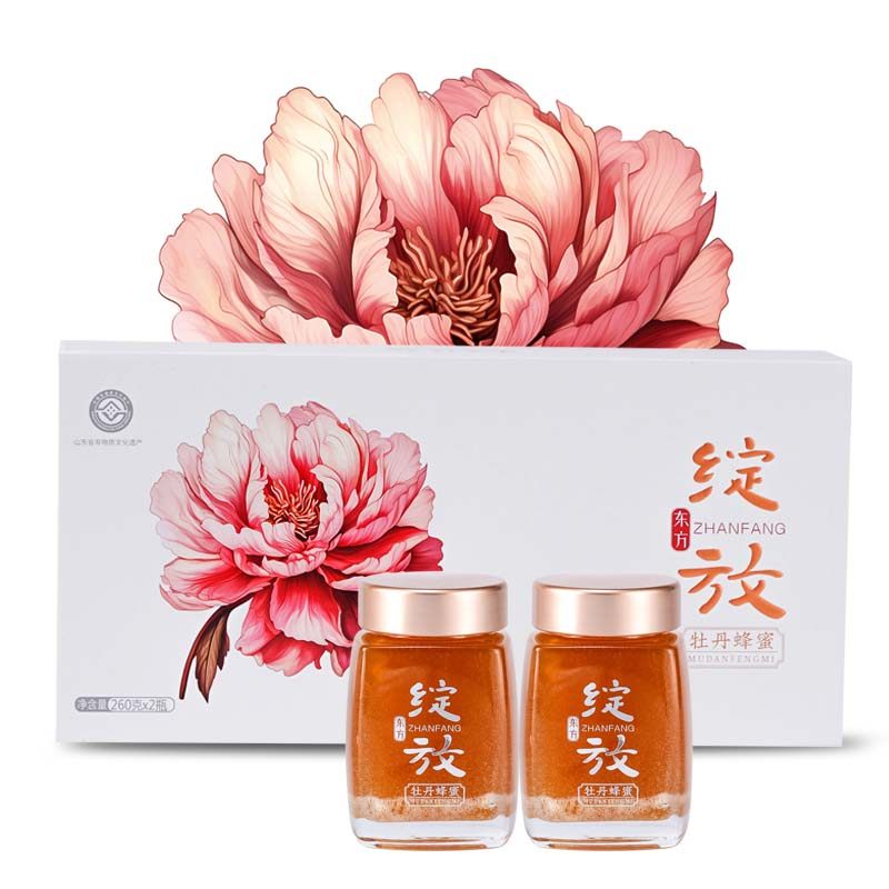 牡丹蜂蜜东方绽放牡丹蜂蜜纯正蜂蜜牡丹花蜜黑蜂采蜜菏泽特产礼盒