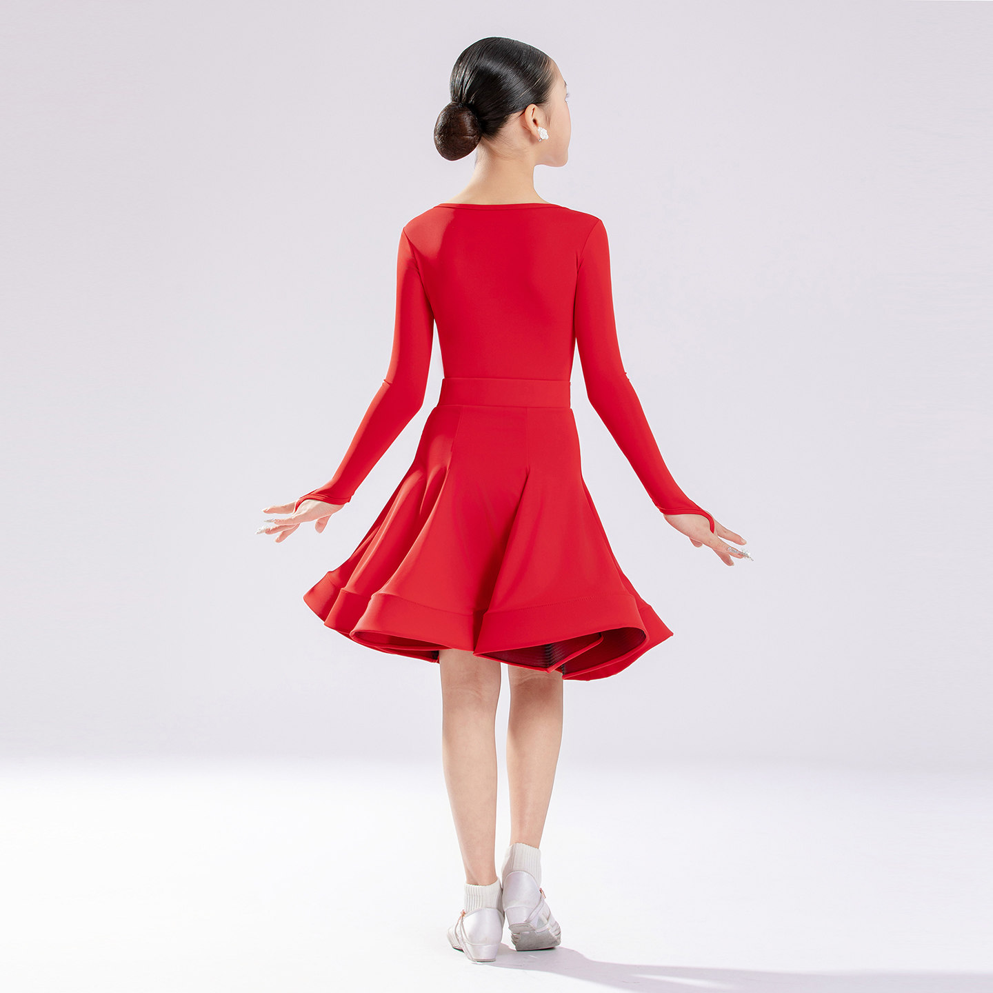 胖mm大码量身定制拉丁舞服女儿童比赛规定服练功训练服练习舞蹈服
