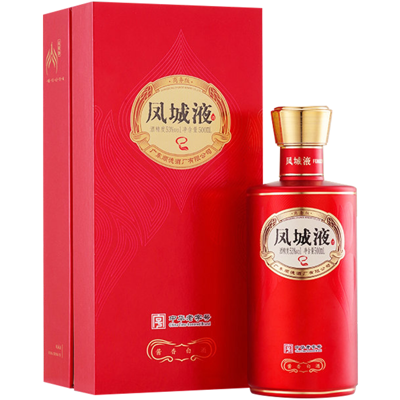 红荔凤城液(商务版)53度500mL 窖藏陈年酱香酒高度纯粮食酒
