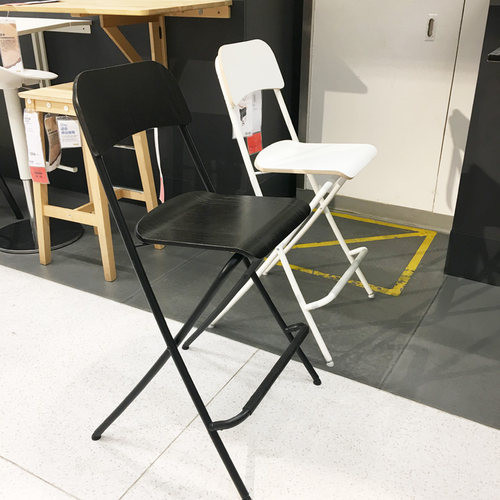 宜家吧台凳带靠背可折叠