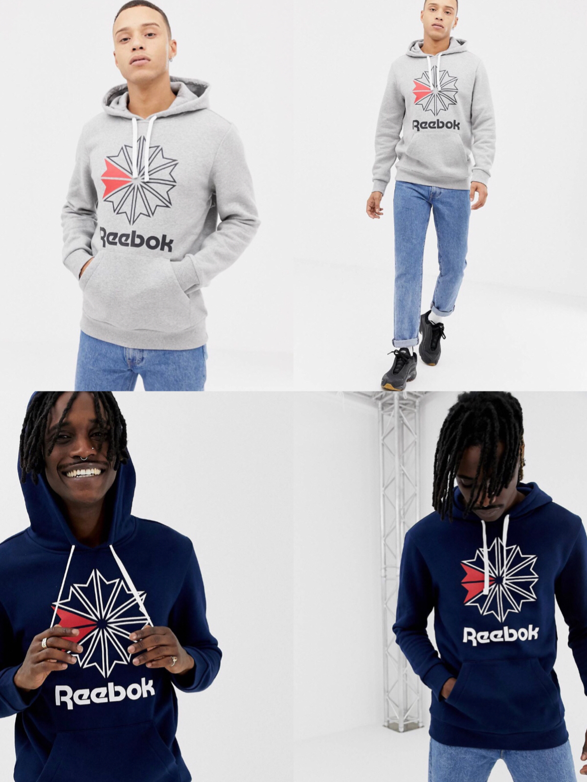 英国锐步reebok18新款时尚欧美宽松休闲百搭简约圆领卫衣男春秋