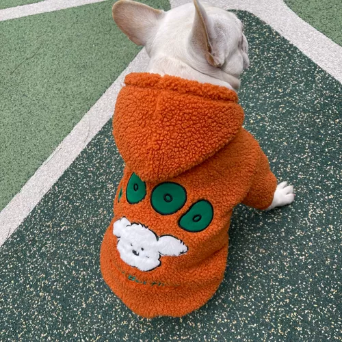 Осенняя и зимняя собака с капюшоном, борьба с одеждой, сгущенной бархатной бархатной бархатной болотой