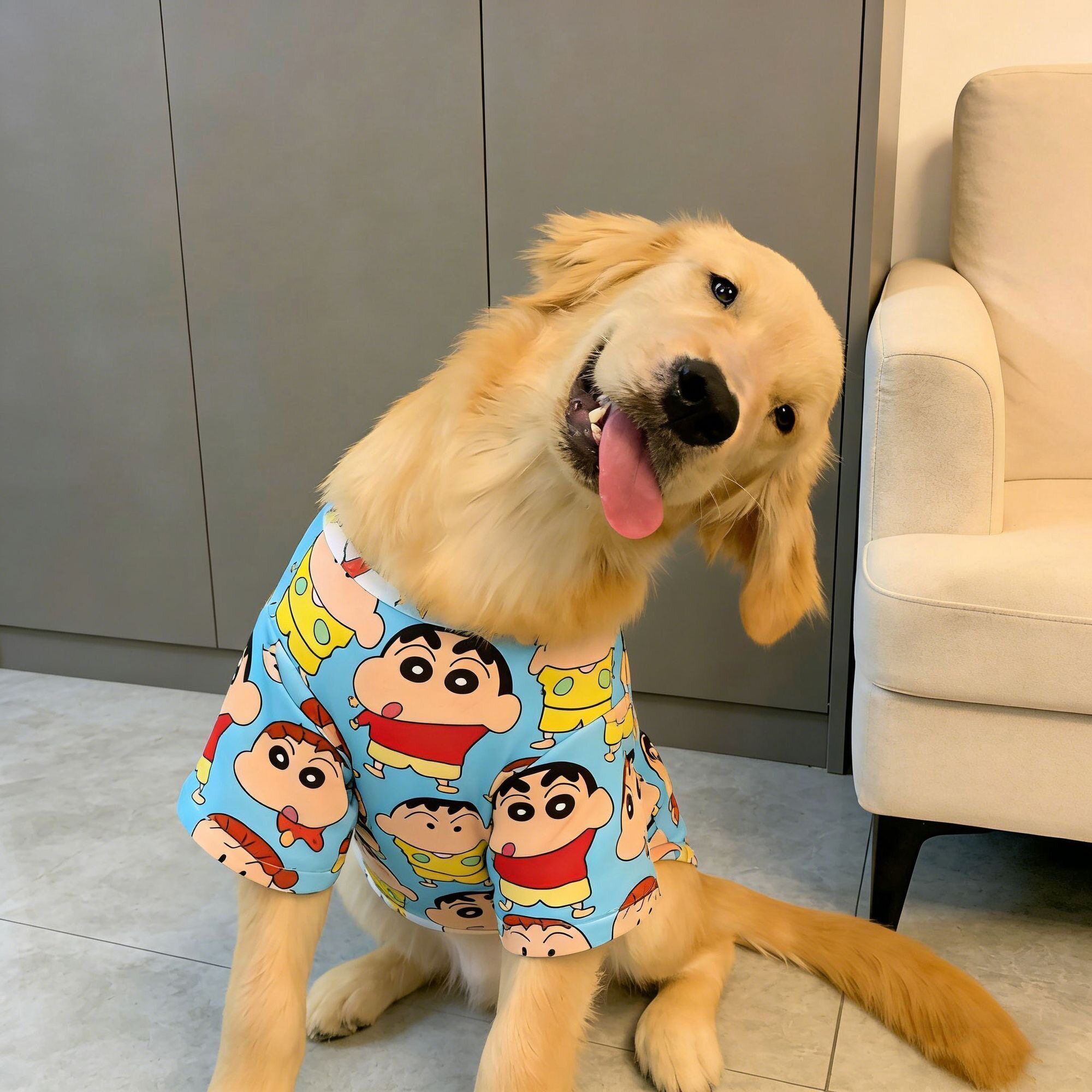 大型犬大狗狗衣服薄款拉布拉多金毛衣服凉快狗狗网眼透气衣服可爱