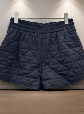 小个子女新品秋冬季小众菱格时尚2025简约中式复古短裤松紧腰休闲