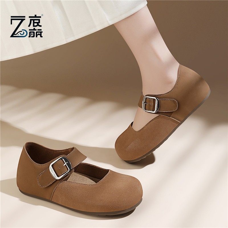 莆田纯原全包勃肯鞋女2025新款春季单鞋真皮春秋鞋子女鞋平底博肯