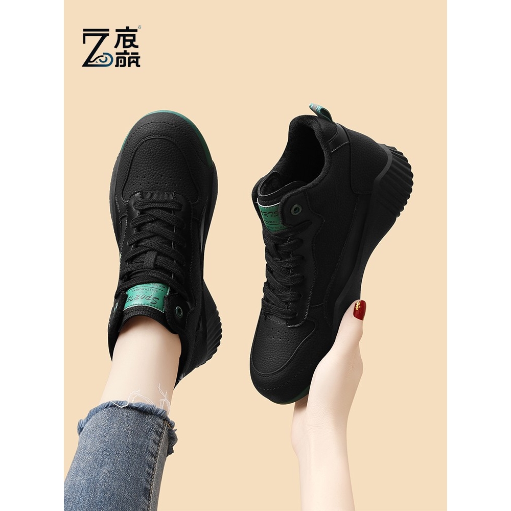 莆田纯原真皮大码高帮鞋女41-43春夏季单里马丁靴单鞋防滑旅游休