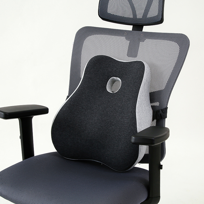 夏季记忆棉腰靠柔软汽车靠垫背包裹式带洞透气办公室座椅子护腰垫