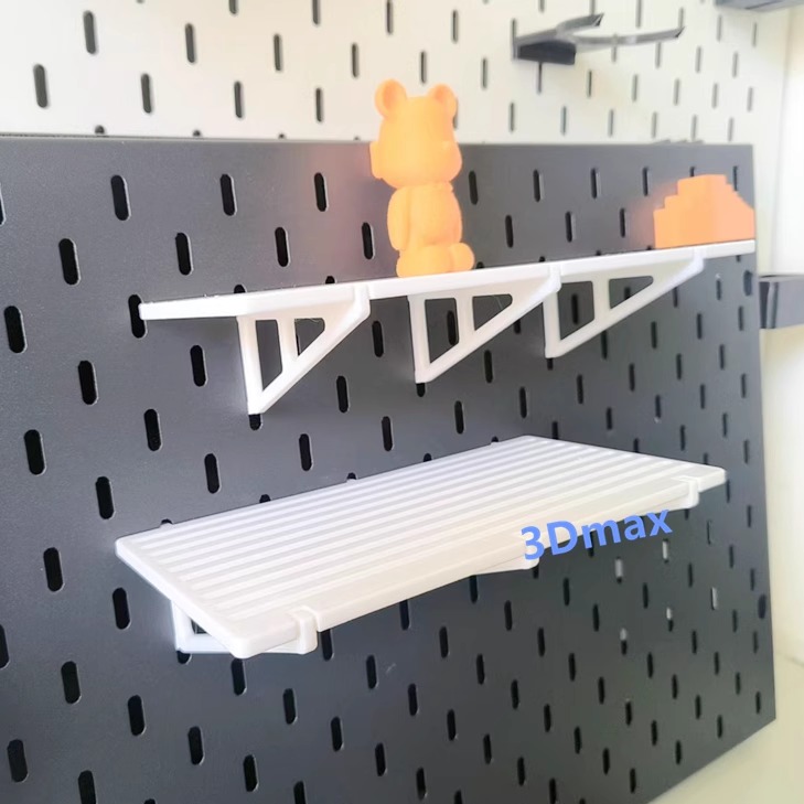 手办置物板防滑平台收纳适用宜家于SKADIS洞洞板配件可改方孔圆孔