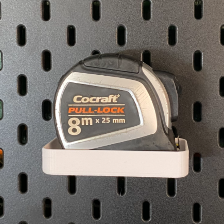 卷尺支架适用宜家SKADIS斯考迪斯圆孔洞洞板配件可改金属圆孔方孔