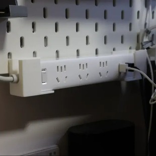 适用宜家SKADIS斯考迪斯金属圆孔洞洞板配件小米米家插座插排支架