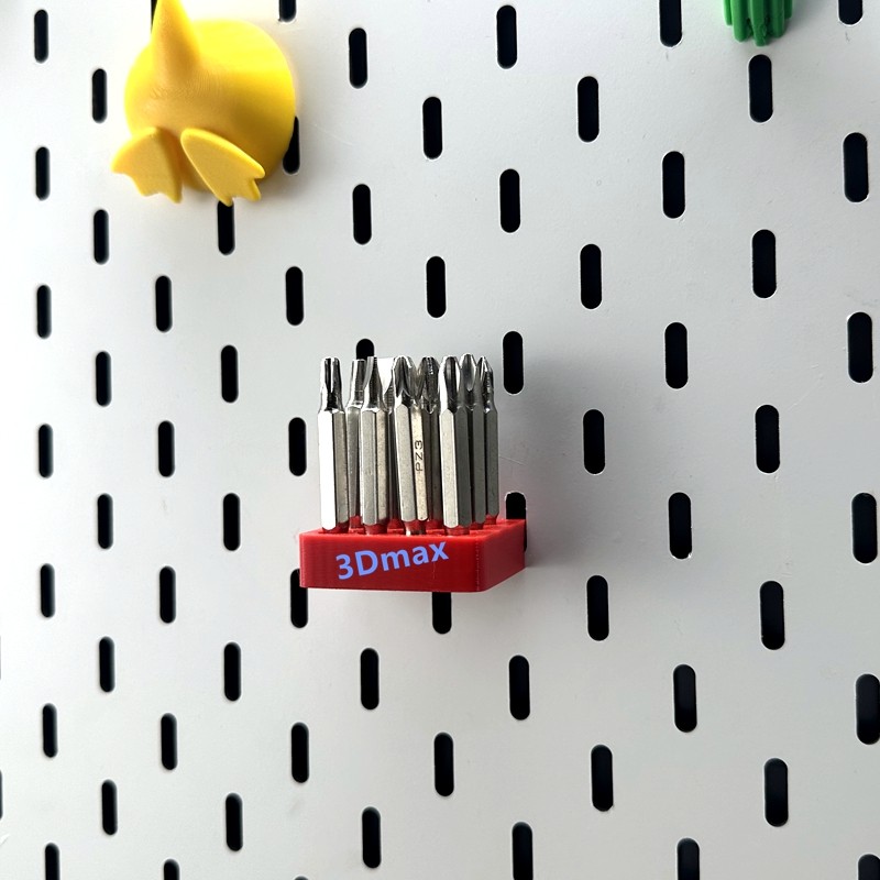 6.35mm批头收纳适用宜家SKADIS洞洞板配件多色可改金属圆孔方孔