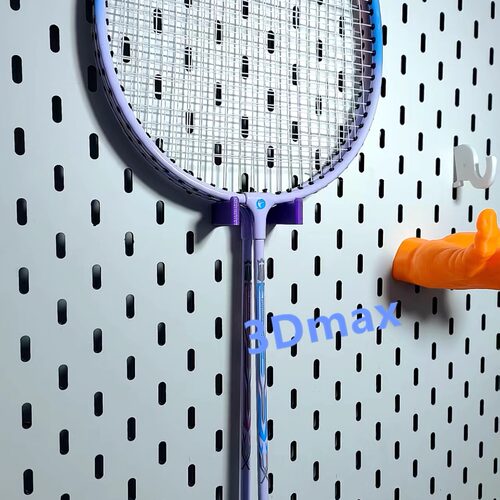 羽毛球收纳支架可放2支适用于宜家SKADIS洞洞板配件 可改方孔圆孔