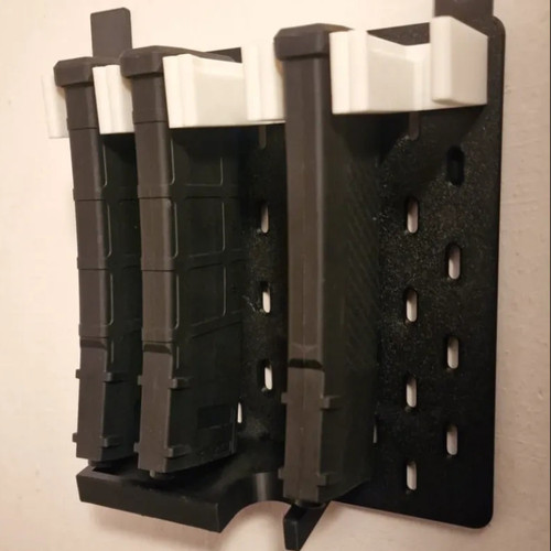 M4/AR15弹匣支架适用于宜家SKADIS金属方孔圆孔洞洞板配件多色