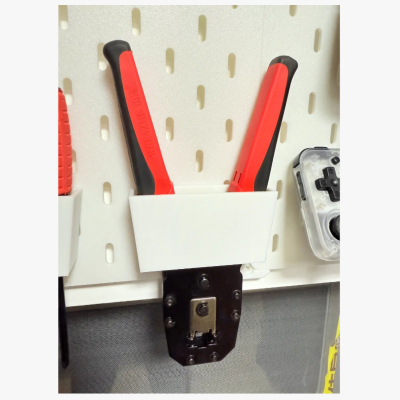 网线钳支架多色可选适用于宜家SKADIS洞洞板配件可改金属圆孔方孔