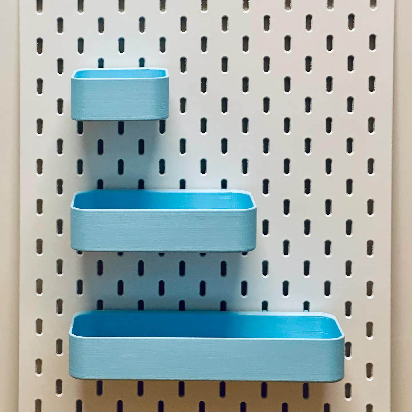 3D适用宜家SKADIS斯考迪斯 金属圆孔洞洞板配件多尺寸杂物收纳盒