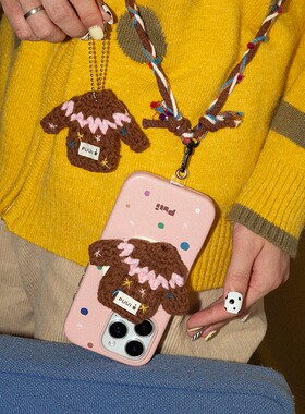 【Puui原创手机挂链】糖豆毛衣挂绳挂链珠饰便携配饰创意爱心潮流