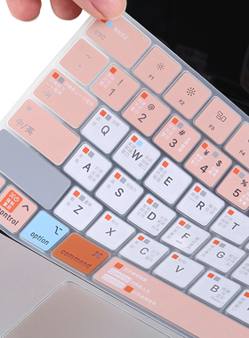 适用苹果macbook air13键盘膜新款macbookpro13.3笔记本电脑air13.6英寸快捷键pro14功能pro16.2保护套贴膜12