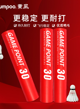 羽毛球正品薰风GP30耐打不易烂专业鸭毛比赛训练用羽球KUMPOO熏风