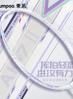 熏风AK-7二代羽毛球拍强力进攻全碳素纤维5U4U耐打训练单拍KUMPOO