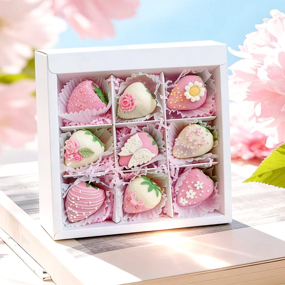 草莓巧克力手工定制生日女神38节礼物纯可可脂创意新鲜冻干可选