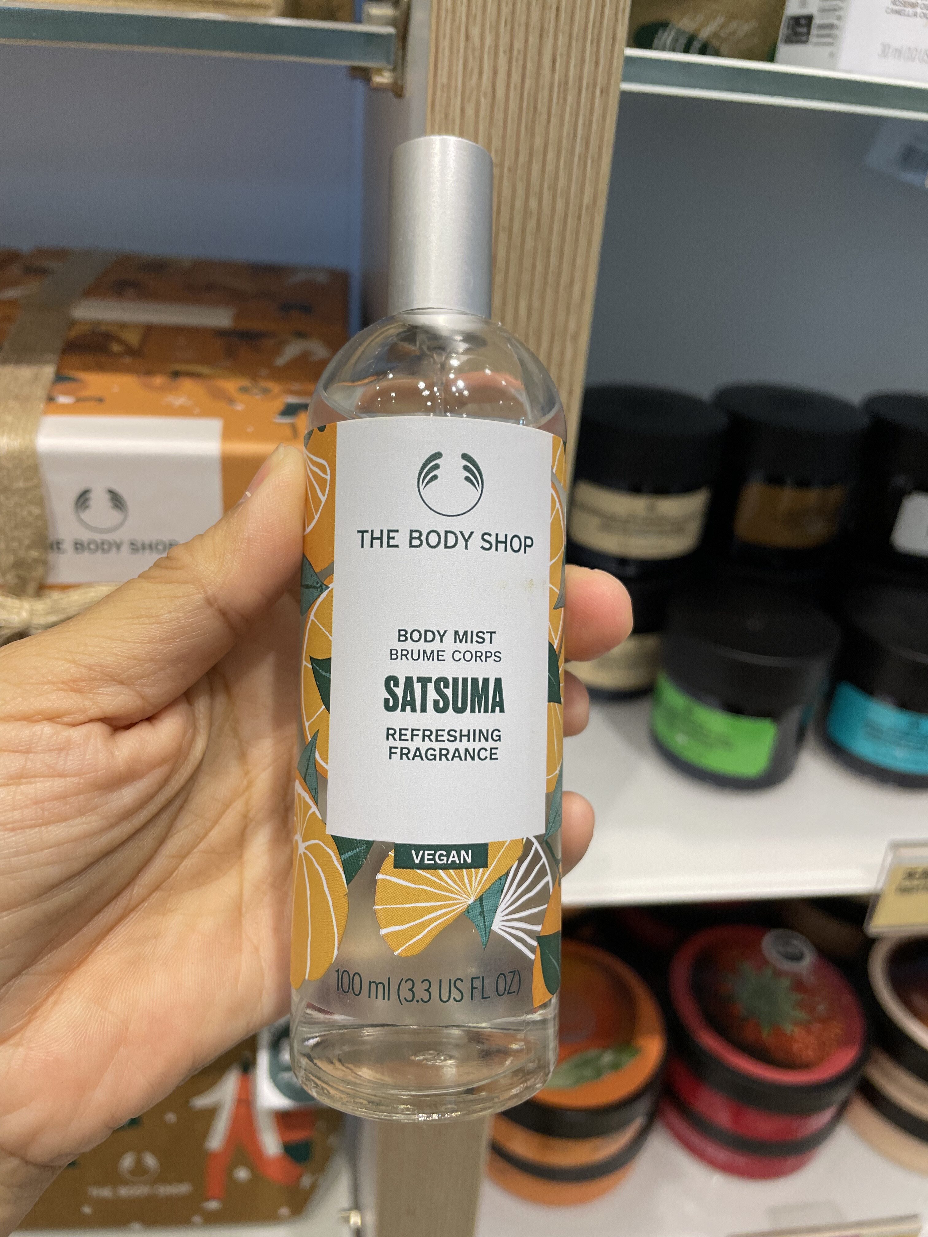 英国新版THE BODY SHOP蜜桔/柑保湿嫩白女士身体淡芳香喷雾100ml