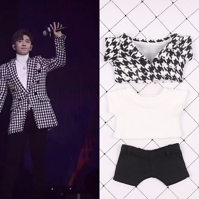 20cmMirror呂爵安EDAN kkbox風雲榜演唱會同款棉花娃娃千鳥格西裝