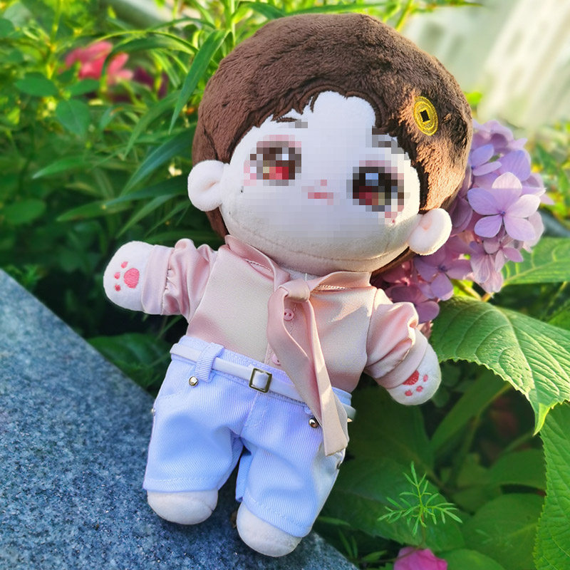 香港mirror盧瀚霆anson lo粉色棉花娃娃应援明星公仔玩偶娃衣衬衣