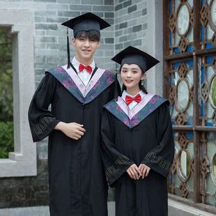 出租学位学士服毕业礼服大学生男女学院风工科本科文科硕士博士服