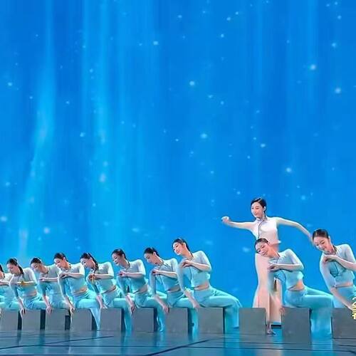 出租典舞演出服中国风碇步桥扇子舞蹈服少儿摇篮摇外婆桥演出服