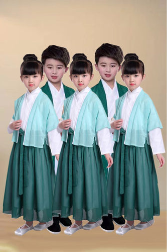 古装汉服合唱服舞蹈服六一节