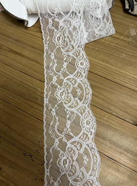 白色宽款蕾丝花边辅料 手工diy裙子服装童衣领子缝纫材料10.5cm