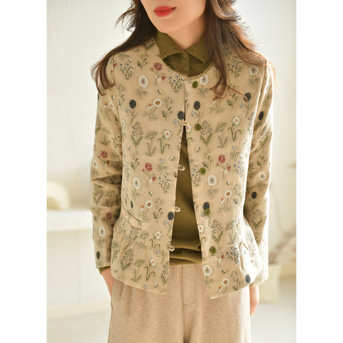 GESGOO复古提花保暖厚外套