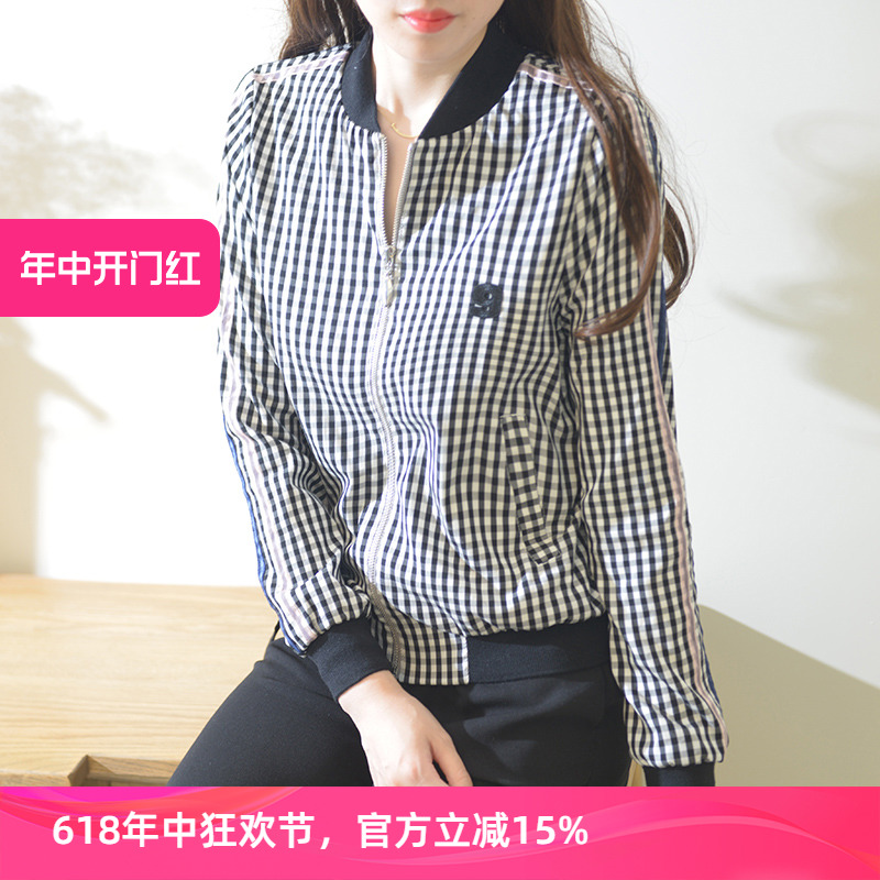 休闲百搭棒球服女夹克衫时尚短款