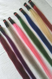 接发真发无痕彩色发挑染漂染水晶线接辫接扣接接头发真发女无痕