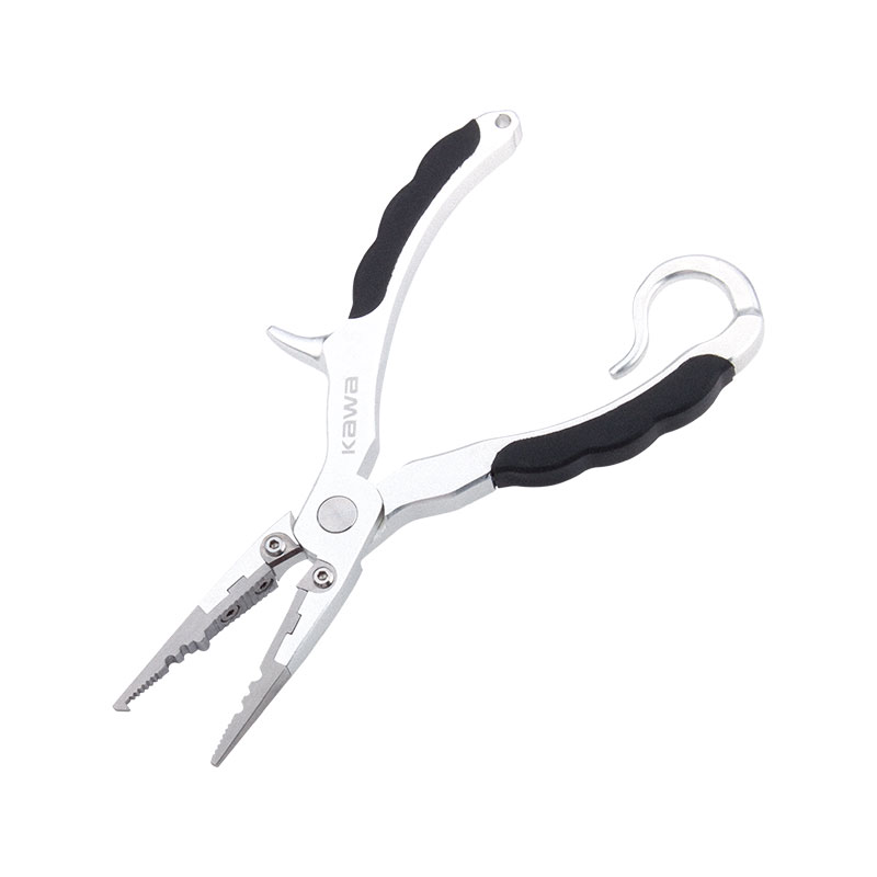KAWA路亚钳不锈钢铝合金钨钢钳口E轻量化多功能尾钩开环剪线鱼钳