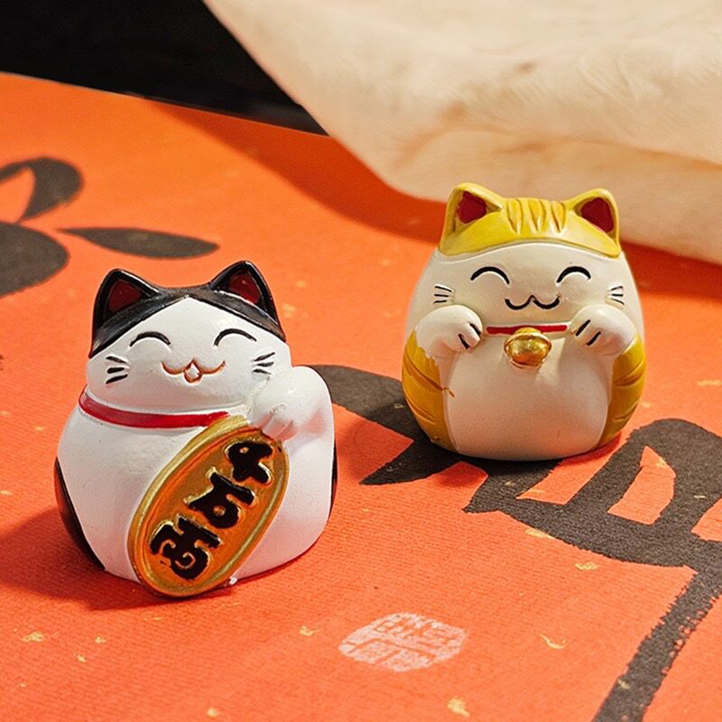 达摩蛋摆件日式中式祈福小招财猫日料店居酒屋开业装饰桌面小摆件