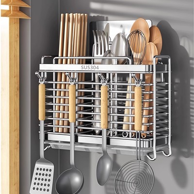 304不锈钢壁挂式筷子筒