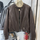 2025新女秋冬立领PU皮衣女短款 宽松显瘦拉链夹克外套鹅绒羽绒内胆