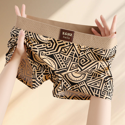 新款几何复古男士内裤