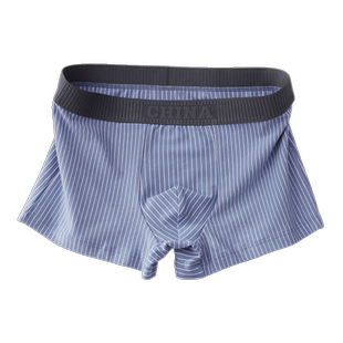 高端纯棉内裤男士潮流条纹平角裤男款短裤男生运动透气男式四角裤