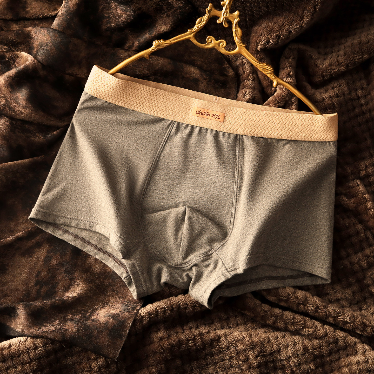 简约纯色四角男士内裤